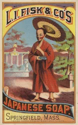 Japanischer Mann hält Seife