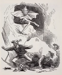 Kobolde, aus Der Weltführer zu Gnomen, Feen, Elfen und anderen kleinen Wesen von Thomas Keightley (1789-1872), veröffentlicht 1880
