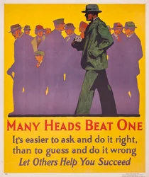 Viele Köpfe schlagen einen; ein Arbeitsanreizplakat von 1929