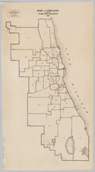 Karte von Chicago mit Bezirksgrenzen