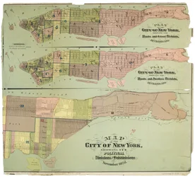 Karte der Stadt New York, die ihre politischen Abteilungen und Unterabteilungen zeigt