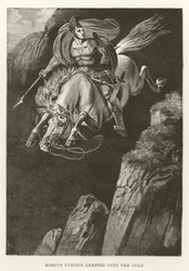 Marcus Curtius springt in den Abgrund