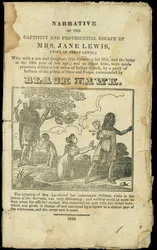 Erzählung der Gefangenschaft und wunderbaren Flucht von Mrs. Jane Lewis, veröffentlicht 1832