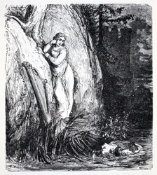 Nixen, aus Der Weltführer zu Gnomen, Feen, Elfen und anderen kleinen Leuten von Thomas Keightley (1789-1872) veröffentlicht 1880