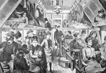 Offener Wagen eines amerikanischen Zuges