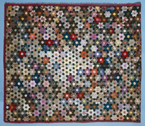 Optisches Blumenpuzzle-Quilt, 1854