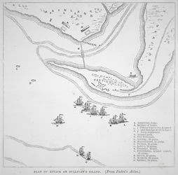 Plan des Angriffs auf Sullivan