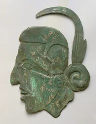 Repousse männliches Profil, Caddoan, Spiro, 1200-1350