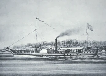 Robert Fultons Dampfschiff 