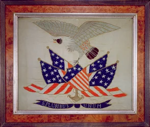 Siegel der Vereinigten Staaten von Amerika, ca. 1840 (Stickerei)