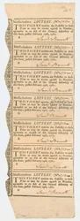 Lotterielose, Massachusetts-Lotterie, 1781