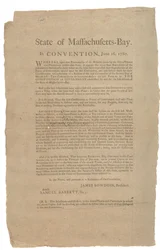 Staat Massachusetts in der Konvention, Staatsverfassung, 16. Juni 1780