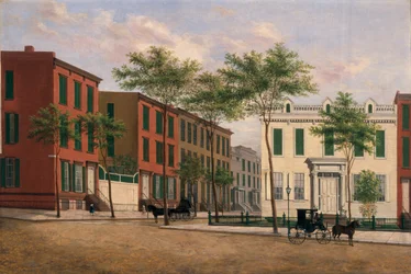 Straße in Brooklyn, 1880-90