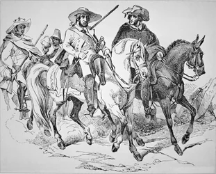 Texas Rangers während der Zeit der Texas-Republik (1836-45) 1842