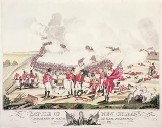 Die Schlacht von New Orleans und der Tod von Generalmajor Packenham, 8. Januar 1815