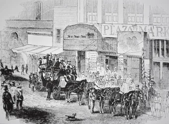 Die Butterfield Overland Mail Coach, veröffentlicht in Harper