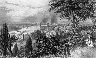 Die Stadt Cincinnati, Ohio, aus Picturesque America Volume II, gedruckt New York 1872