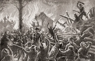 Der Bürgerkrieg in Kansas, auch bekannt als Bleeding Kansas, Bloody Kansas oder der Grenzkrieg, aus 