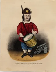 Der kleine Trommlerjunge: rub-a-dub-dub, veröffentlicht von Currier & Ives, ca. 1860