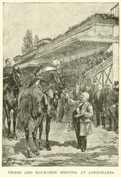 Thiers und Macmahon treffen sich in Longchamps