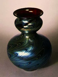 Tiffany-Doppelgurkenvase, New York, ca. 1890