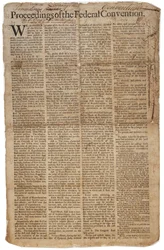 US-Verfassung, ca. 10. September 1787