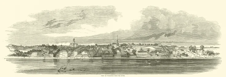 Blick auf Vicksburg vom Fluss, Juni 1862