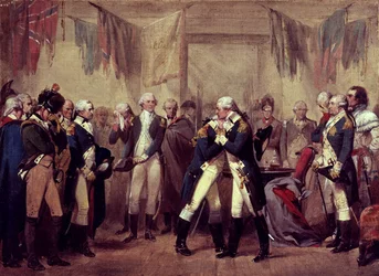 Washingtons Abschied von seinen Offizieren in Fraunces Tavern, New York, New York, 4. Dezember