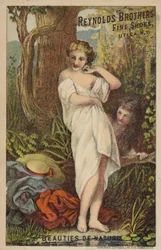 Frau, die sich im Wald auszieht