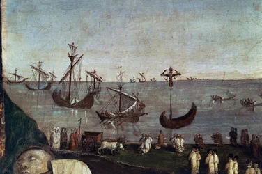 Boote (Detail aus Transport des Heiligen Antlitzes)