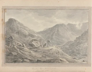 Ansichten in England, Schottland und Wales: Bowdar Stone Borrowdale, 30. August 1802