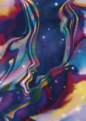 Ätherische Kosmische Gesichter