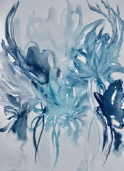 Abstrakte blaue Blumen