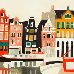 Amsterdam, Niederlande Häuser 3
