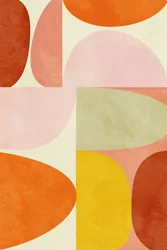 Warme Pastellgeometrie