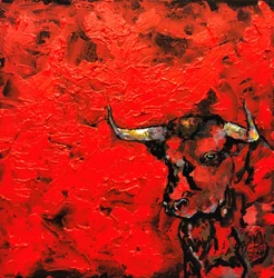 Wilder roter Stier