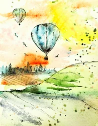 Goldene Stunde Ballonflug