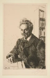 Porträt von A. Strindberg