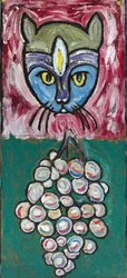 Tägliche Kunst: Katze und Trauben, 2012