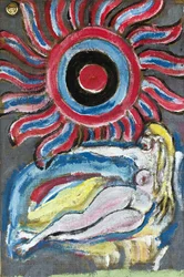 Nackt in der Sonne liegend, 2012