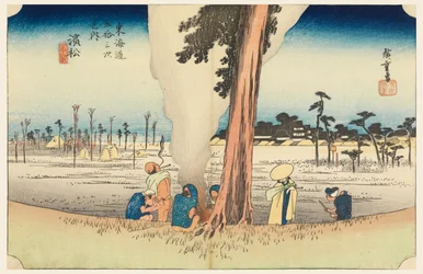 Hamamatsu, Winterzeit, in Die Dreiundfünfzig Stationen der Tokaido-Straße (Tokaido Gojusan Tsugi-no Uchi)