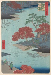 Im Inneren des Akiba-Schreins in Ukeji, 8. Monat, Schlangenjahr 1857