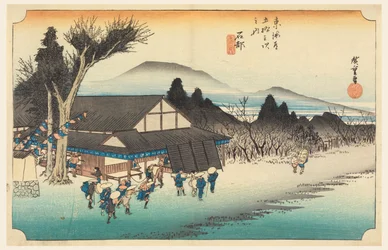Ishibe (Megawa Sato), in Die dreiundfünfzig Stationen der Tokaido-Straße (Tokaido Gojusan Tsugi-no Uchi)