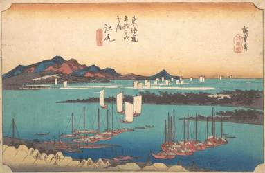 Panorama des Miwo-Kiefernwaldes von Ejiri, 1834