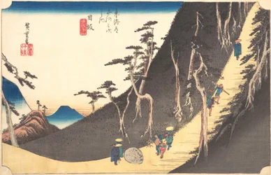 Station Sechsundzwanzig: Nissaka, Sayo no Nakayama, aus den Dreiundfünfzig Stationen, ca. 1833-34