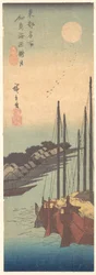 Tsukudajima Kaihin Rogetsu, ca. 1836