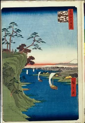 Hundert berühmte Ansichten von Edo: Blick auf Konodai und den Tone-Fluss (1856-1858)