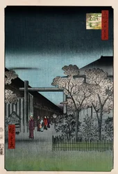 Morgendämmerung in Yoshiwara, aus der Serie "Hundert Ansichten berühmter Orte in Edo"