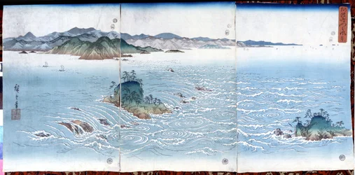 Naruto-Schluchten in Awa. Drucke von Katsushika (Utagawa) Hiroshige (1797-1858)