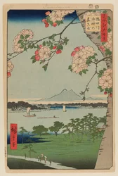 Suijin-Schrein und Massaki am Sumida-Fluss